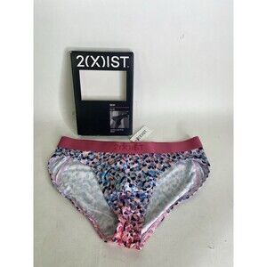 2xist Sexy Sliq Ultra Low Rise Brief Underwear Ombre Leopard Print Mens Size S